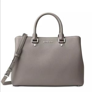 Michael Kors Savannah Large Satchel, Pearl Grey